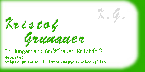 kristof grunauer business card